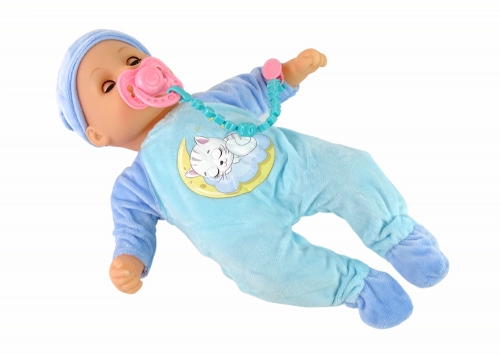 Lelles mazulis ar knupīti un pudelīti 38 cm Blue