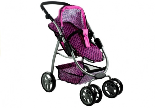 Коляска для кукол 2в1 Alice Pink/Black