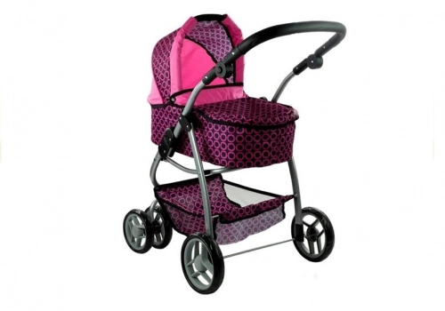 Коляска для кукол 2в1 Alice Pink/Black