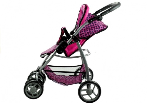 Коляска для кукол 2в1 Alice Pink/Black