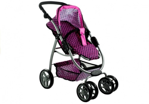 Коляска для кукол 2в1 Alice Pink/Black