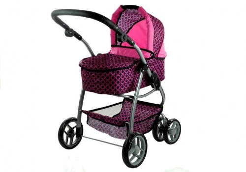 Коляска для кукол 2в1 Alice Pink/Black