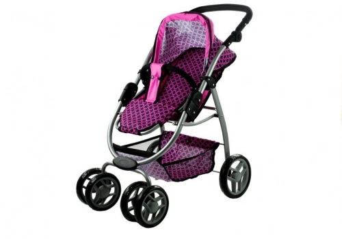 Коляска для кукол 2в1 Alice Pink/Black