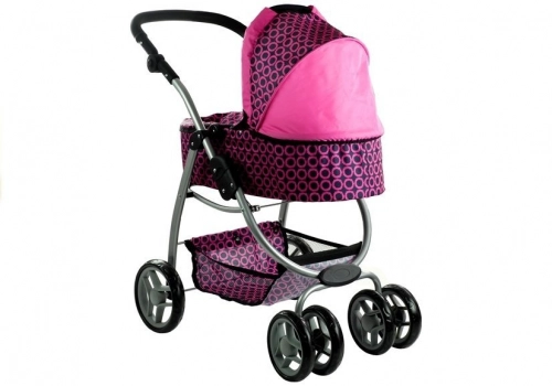 Коляска для кукол 2в1 Alice Pink/Black