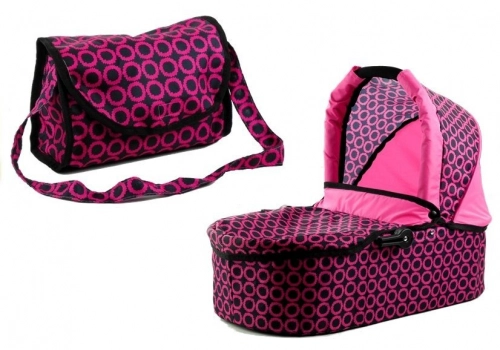 Коляска для кукол 2в1 Alice Pink/Black