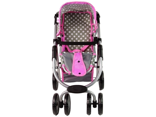 Коляска для кукол 2в1 Pink Stars