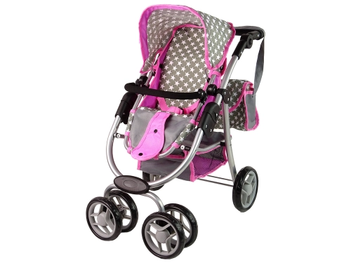 Коляска для кукол 2в1 Pink Stars