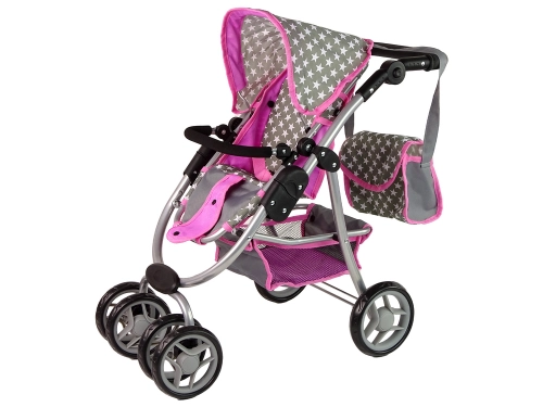 Коляска для кукол 2в1 Pink Stars