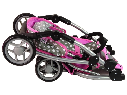 Коляска для кукол 2в1 Pink Stars
