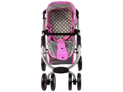 Коляска для кукол 2в1 Pink Stars