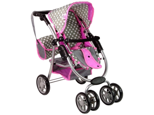 Коляска для кукол 2в1 Pink Stars