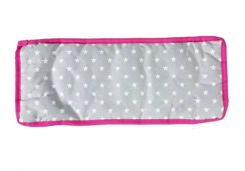 Leļļu rati Alice Grey-Pink Star