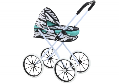 Leļļu rati Zebra Turquoise
