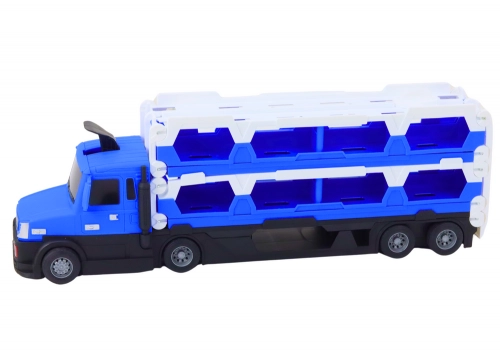 Lora Tow Truck Race Track 2in1 Lights Sounds Signs Cars Blue
