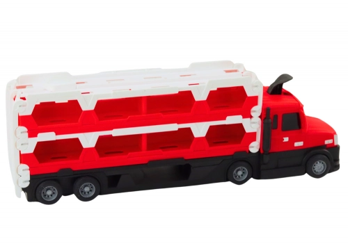 Lora Tow Truck Race Track 2in1 Lights Sounds Signs Cars Red