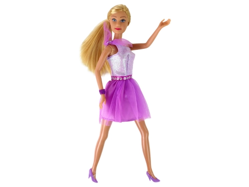 Lucy Doll Purple Glitter Dress Set Shoes