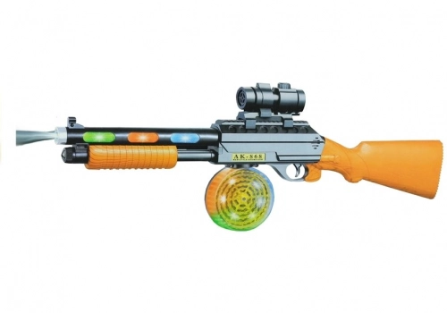 Machine Gun Weapon AK 868-1 Shines & Plays 60 cm