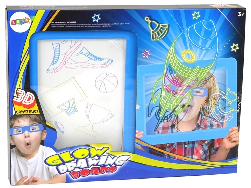 Magic Illuminated 3D Whiteboard Glasses Blue