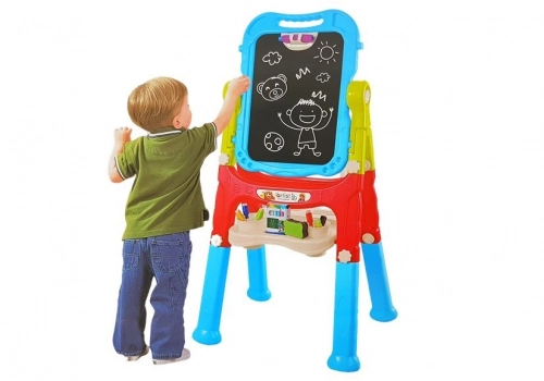 Magnetic Chalk Board Blue Red Accessories