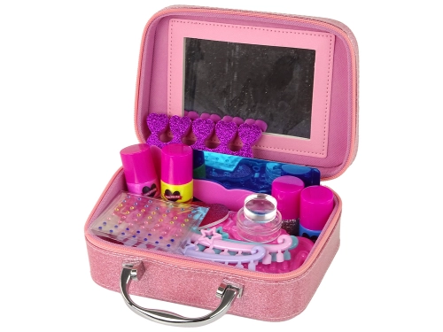 Makeup and Nail Set in Suitcase Pink