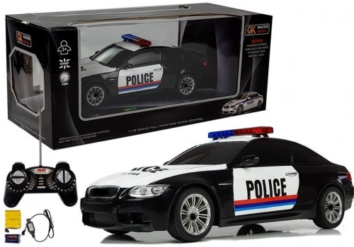 Mašīna ar pulti Police 1:18 White
