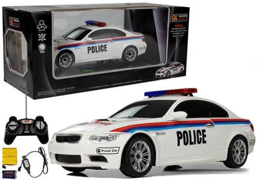 Mašīna ar pulti Police 1:18 White
