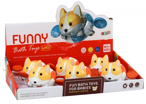 Mechanical Bath Toy Wind-Up Fox in a Wheel