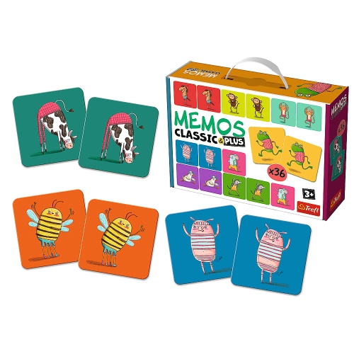 Memos Classic and Plus Game, Movement and Sound - Animals Trefl 02271