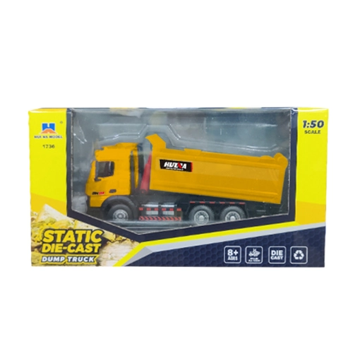 Metal Dump Truck Huina Yellow 1:50