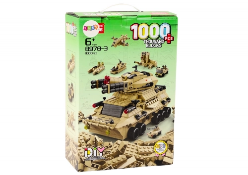 Military Sand Military Tank Block Set 1000 pcs