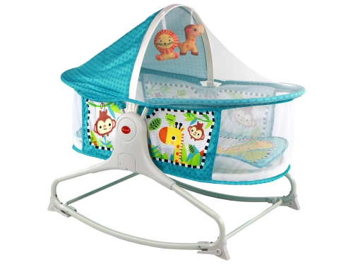 Multifunctional Bed Rocker 2in1 Children's Mat Sounds Vibrations Blue