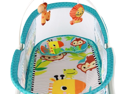 Multifunctional Bed Rocker 2in1 Children's Mat Sounds Vibrations Blue
