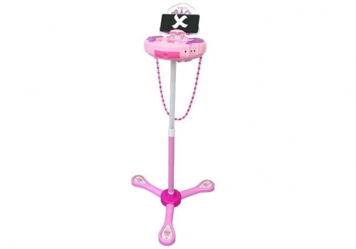 Music Box on Stand Microphone Speaker Pink