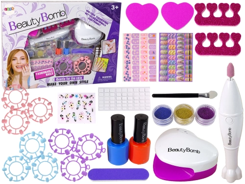 Nail Painting Set Moulder Lamp File Brocades