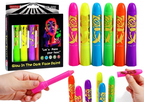 Neon Face Painting Set 6 pcs