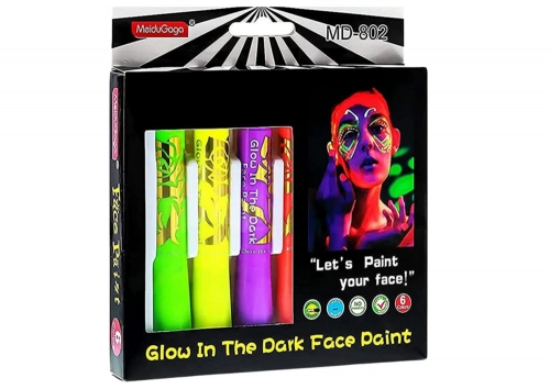Neon Face Painting Set 6 pcs
