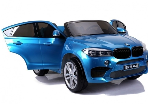Divvietīgs bērnu elektromobilis NEW BMW X6M Blue Painting