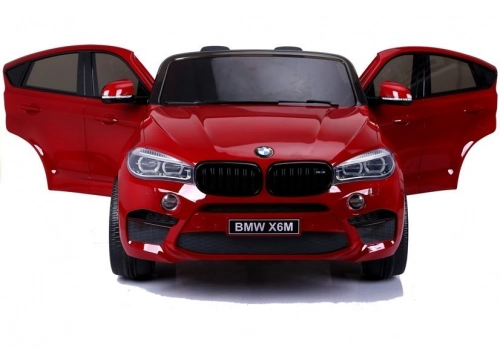 Divvietīgs bērnu elektromobilis BMW X6M Red Painting