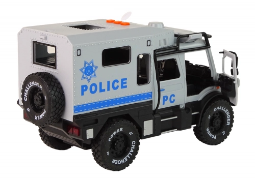 Off-Road Vehicle Police Gray Opening Door Sound Light