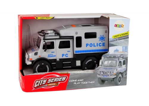 Off-Road Vehicle Police Gray Opening Door Sound Light