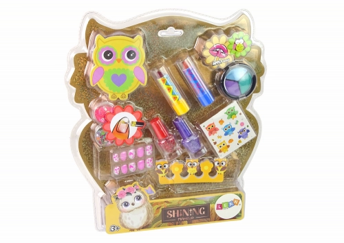 Owl nail art makeup set