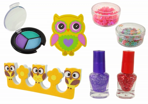 Owl nail art makeup set