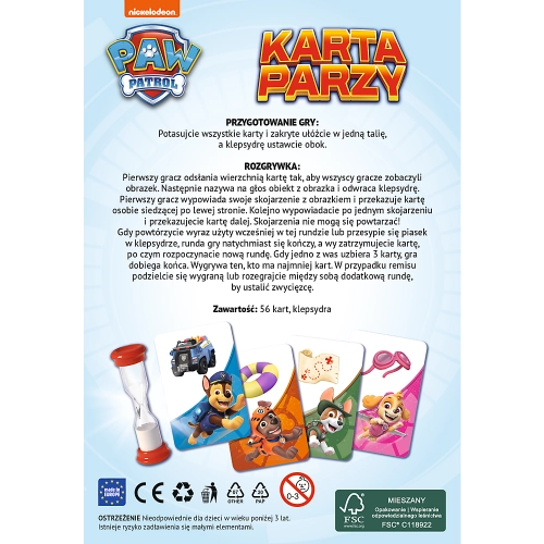 Paw Patrol Pairs Card Game Trefl 02691