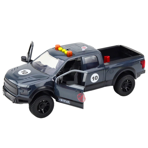 Pickup Truck With Engine Lights Sounds Gray 1:12