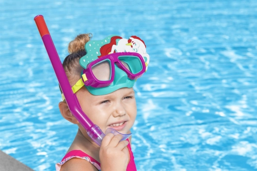 Pink Bestway Diving Mask With Pet Tube 24059