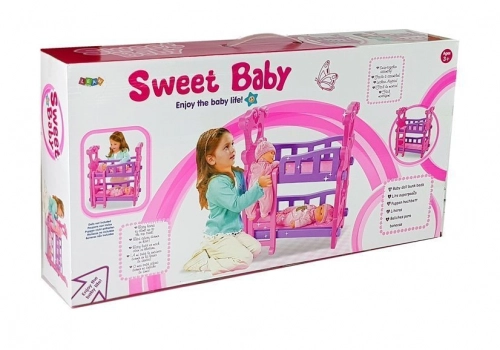 Pink Bunk Bed for Dolls
