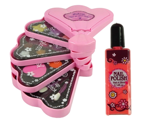 Pink Shell Makeup Bag Eyeshadows Gloss Pink