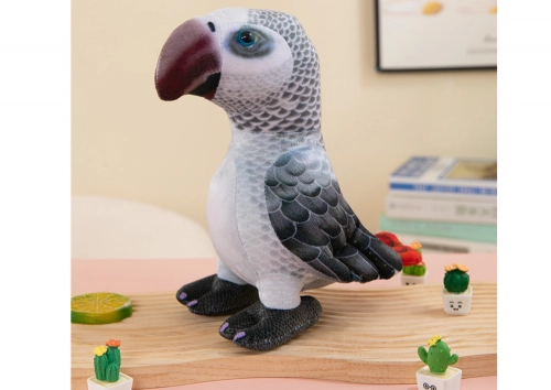Plush Gray Parrot Mascot 20 cm