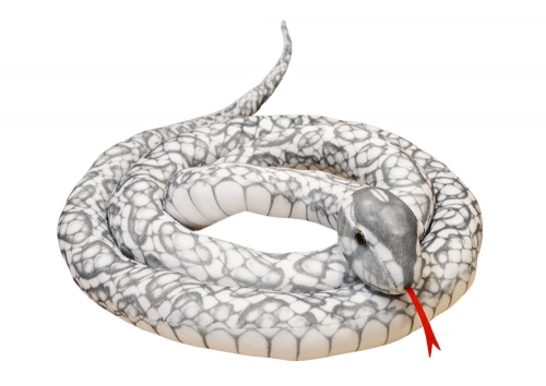 Plush Gray Snake Mascot 110 cm