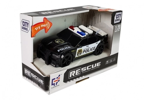 Police Car 1:20 drivetrain friction drive sound Light effects Black
